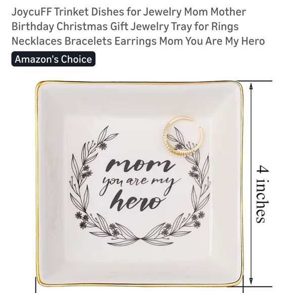 Chic Gold-Trimmed White Jewelry Tray - Picture 3 of 10